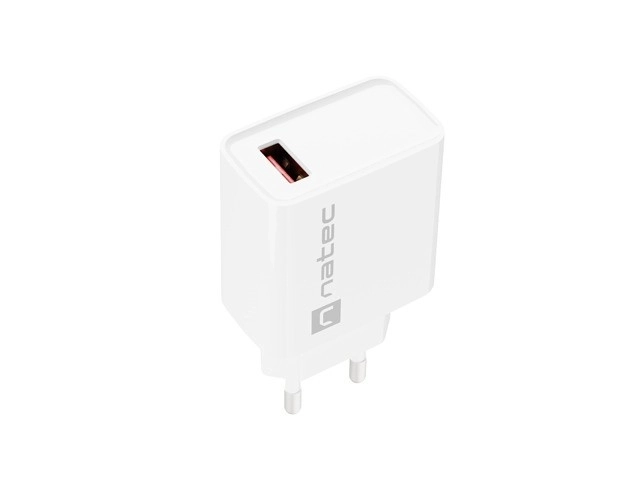 Natec Ribera fehér USB-A töltő