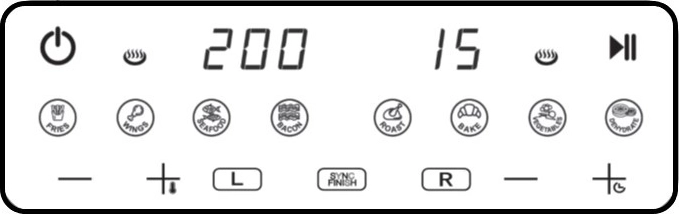 Erős fűtés és 8 program