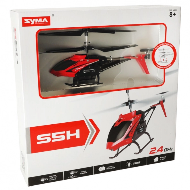 Zsíma S5H fekete távirányítós helikopter – piros