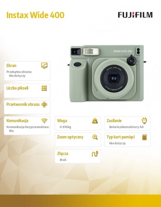 Zöld Instax fényképezőgép
