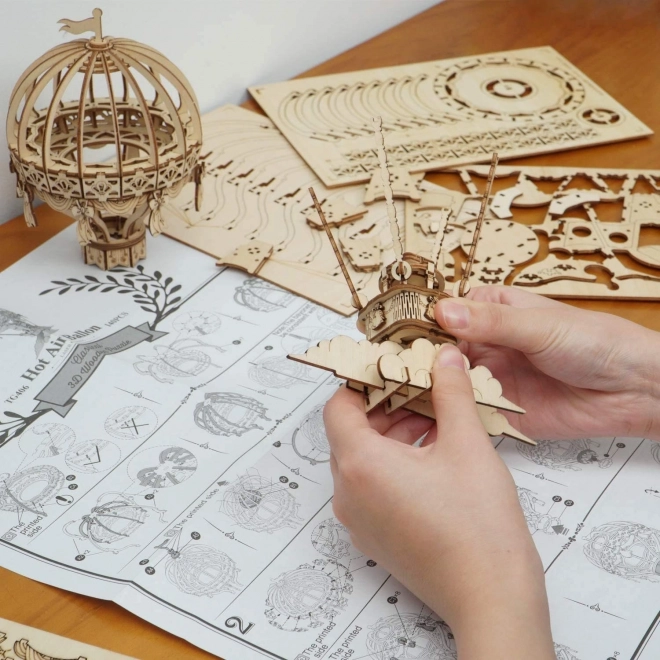 RoboTime fa 3D puzzle hőlégballon