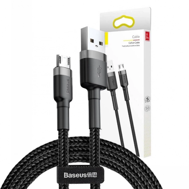 Baseus Cafule Micro USB kábel 1m 2,4A szürke-fekete