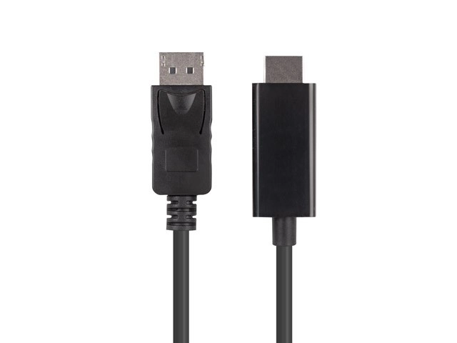 DisplayPort - HDMI fekete kábel 1,8m