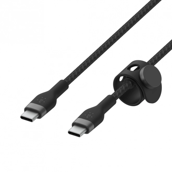 BoostCharge USB-C/USB-C szilikon kábel fekete 2m