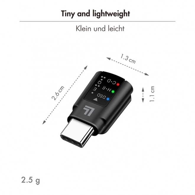 USB-C/M - 3,5mm/F audio adapter DAC & EQ-vel