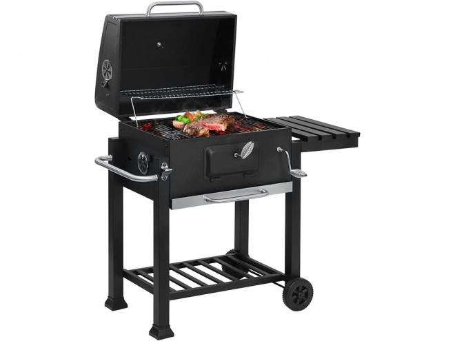 Kerti Grill Faszenes Két Ráccsal és Hőmérővel