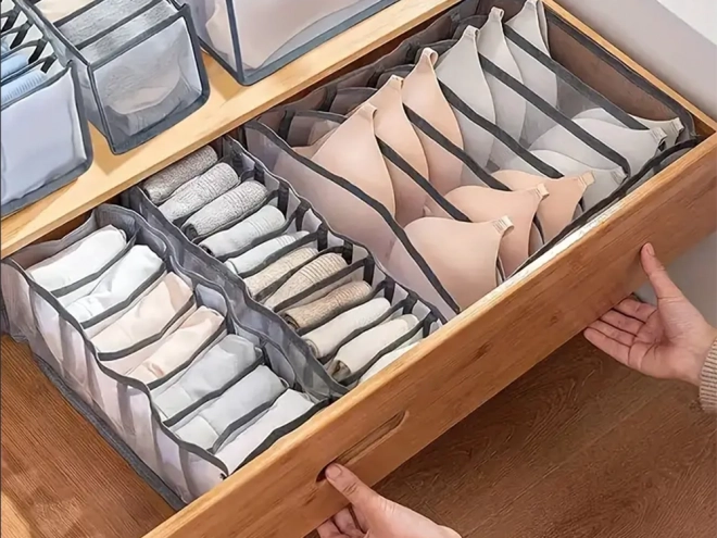 Fehérnemű rendező 6 rekeszes tároló