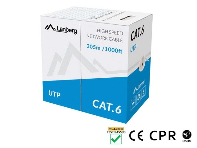Szürke UTP Cat6 hálózati kábel 305m