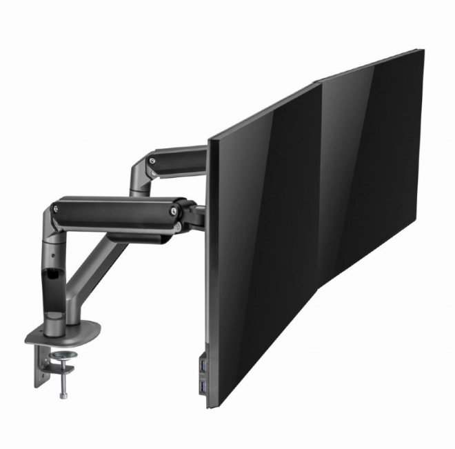Dupla monitor tartó kar 17-32 colig 9 kg szürke