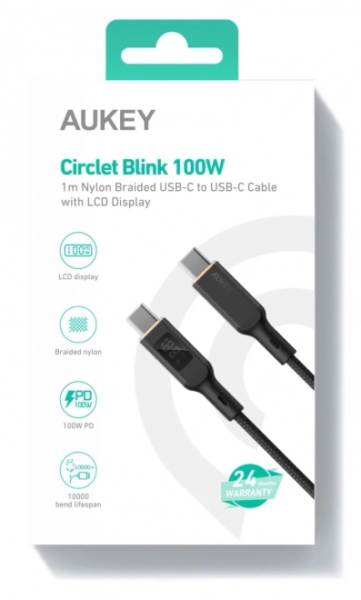 Usb-c kábel 100W 1,8m fekete