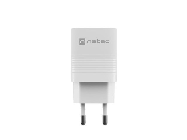 Fehér Natec Ribera GaN Hálózati Töltő 1X USB-A + 1X USB-C 30W