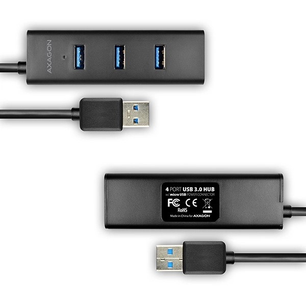 Axagon 4 portos USB hub gyors töltéssel