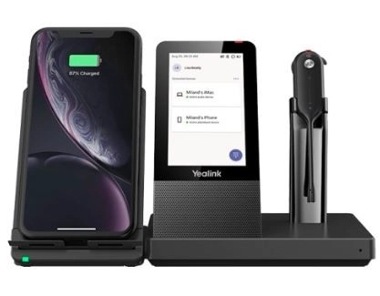 Yealink WH67 vezeték nélküli fülhallgató állomás töltővel Teams Dect