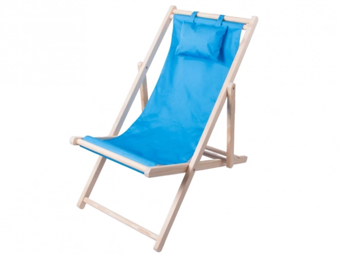 Fa összecsukható strandszék párnával