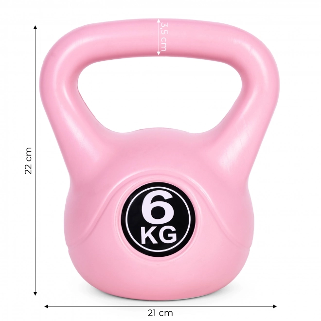 Rózsaszín kettlebell edzéshez 6 kg ModernHome