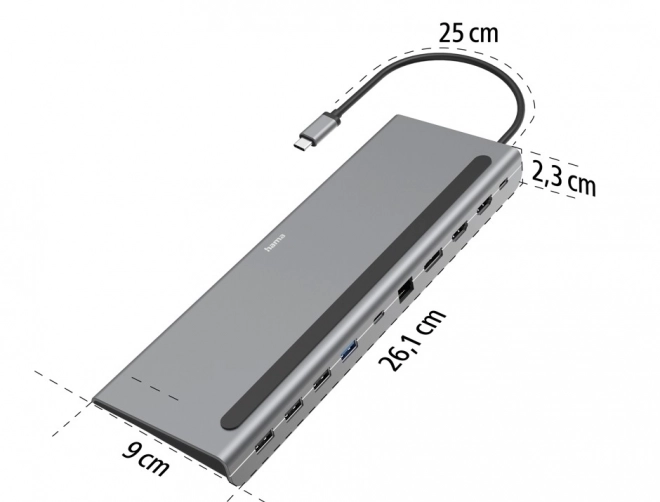 10 portos USB-C dokkoló állomás