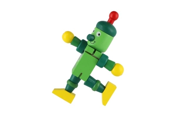 Fából készült robot játékfigura 12 cm
