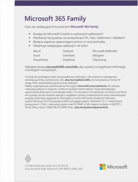 Microsoft 365 családi csomag