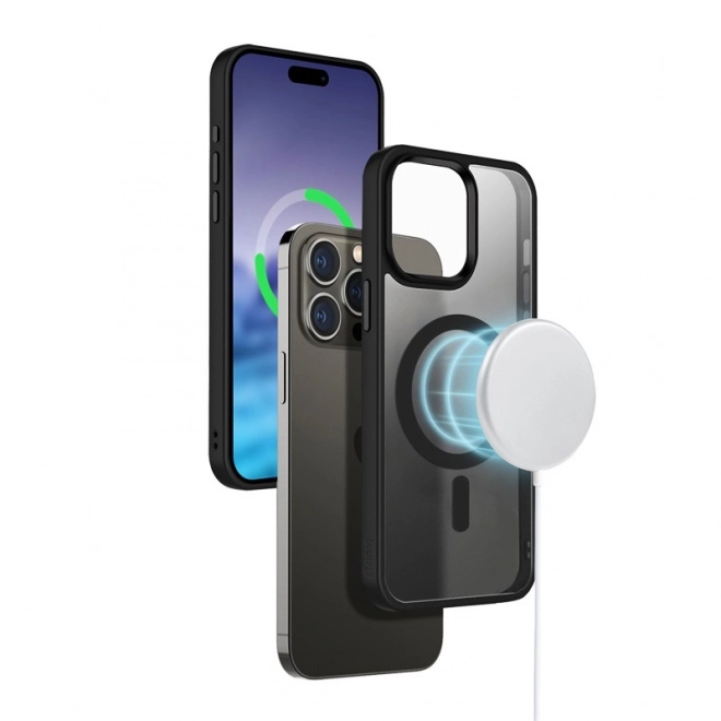 Hibrid fólia MagSafe tok iPhone 15 feketében