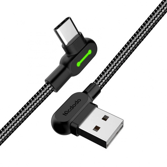 Usb-C vezeték Mcdodo LED-es kialakítással, 1,8 m, fekete