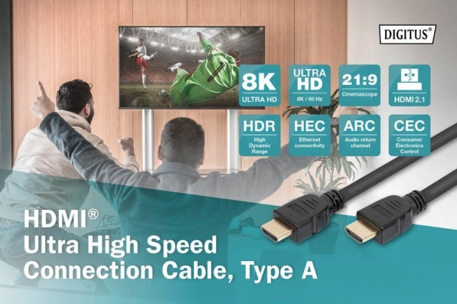 Ultra HighSpeed HDMI kábel Ethernettel 8K 60Hz UHD