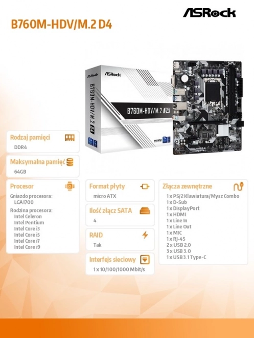 B760M-HDV M.2 Alaplap
