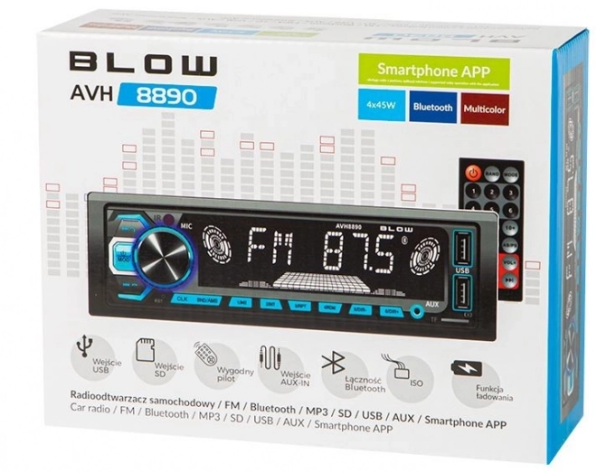 Autós rádió BLOW Bluetooth USB SD