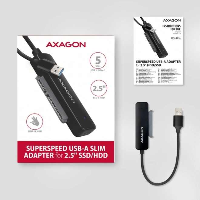 Kompakt AXAGON USB SATA adapter