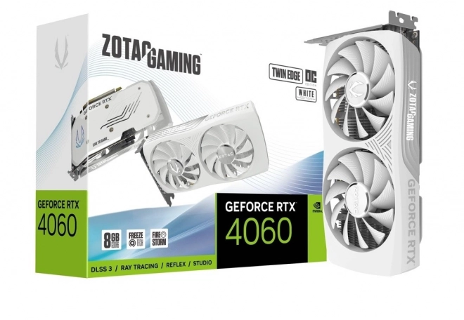 Geforce RTX 4060 Twin Edge OC 8GB grafikus kártya fehér