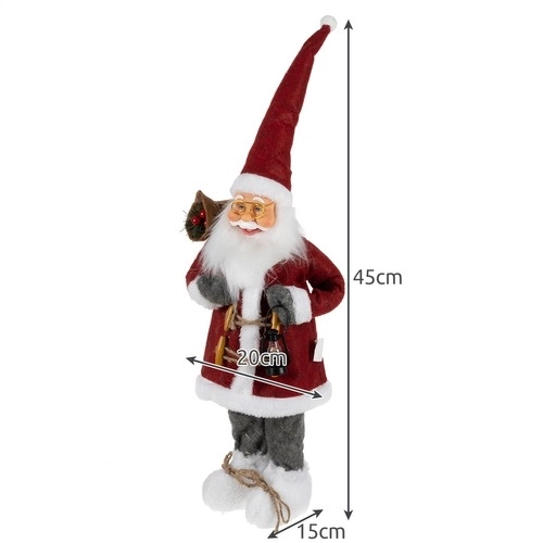 Karácsonyi Mikulás figura 45cm