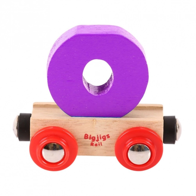 Bigjigs rail fa vonatkocsi - o betű