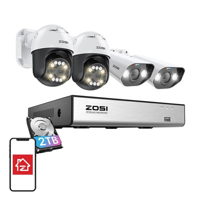 Zosi 5MP és 8MP WiFi kamerák + NVR rendszer