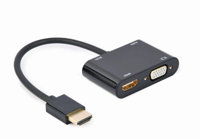 Hdmi adapter HDMI és VGA kivezetéssel audio és tápkapcsolattal