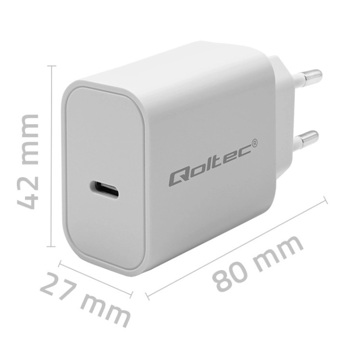 Gyors USB-C töltő 20W fehér