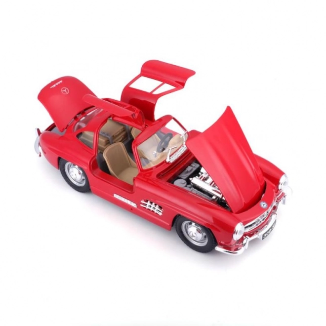 Bburago Mercedes Benz 300SL modellautó 1:24 méretarányban piros