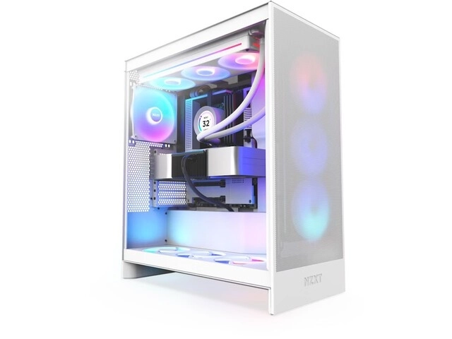 Nzxt H7 Flow RGB közepes torony számítógépház fehér