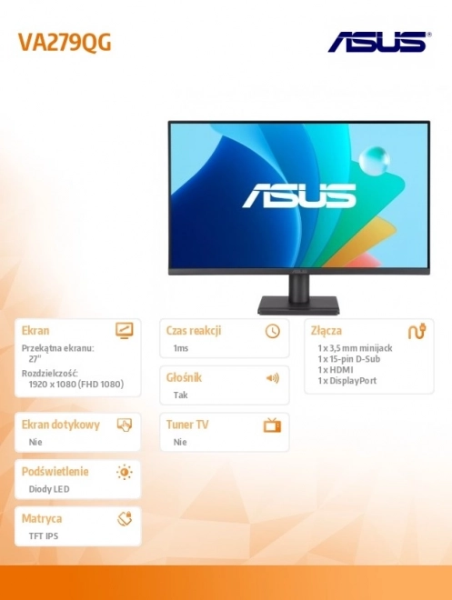 Monitor VA279QG 27 hüvelykes IPS 120Hz