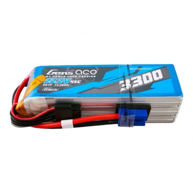 Gens ace nagy teljesítményű 3300mAh 22,2V 45C 6S1P Lipo akkumulátor EC5 csatlakozóval