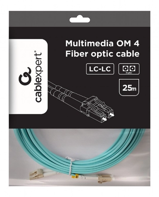 Optikai kábel multimódusú duplex OM4 50/125 LC/LC 25m