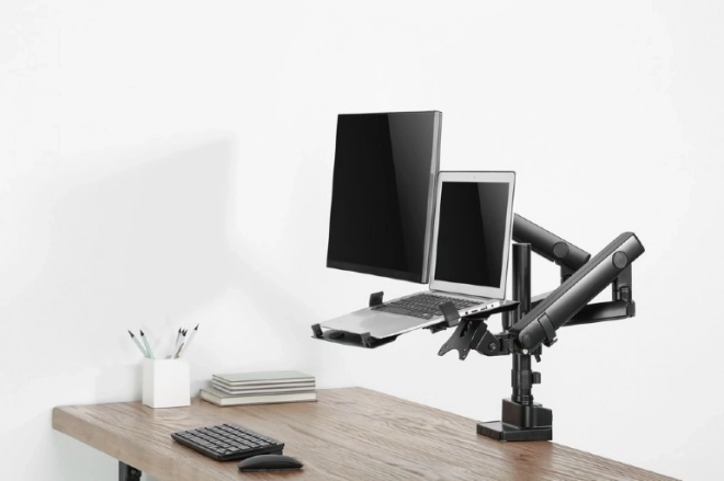Monitor és laptop tartó állítható karokkal