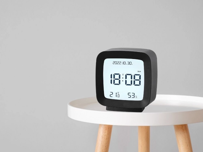 Digitális ébresztőóra LCD kijelzővel, hőmérséklet- és páratartalom méréssel