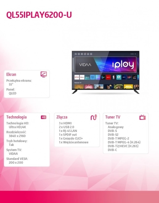 55 hüvelykes QLED Televízió