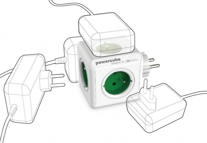 Powercube eredeti elosztó zöld színben