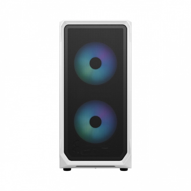 Focus 2 RGB fehér számítógépház, áttetsző üveggel