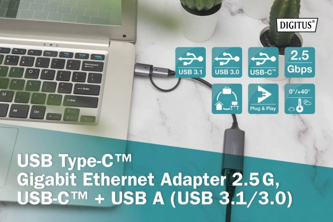 Usb-C és Usb-A vezetékes hálózati kártya