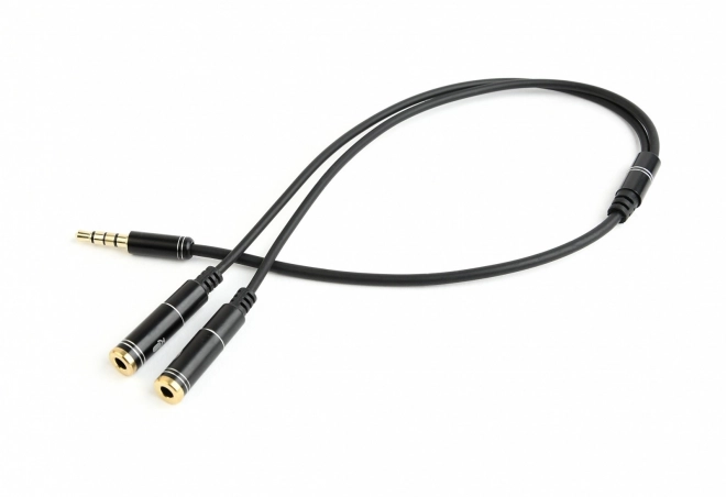 3,5 mm-es hang-adapter mikrofonhoz, 4 PIN, 0,2 m