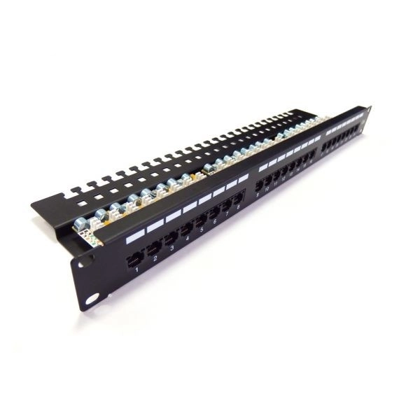 24 portos DIGITUS fekete U/UTP patch panel