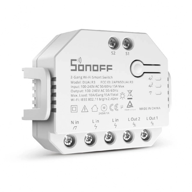 Intelligens WiFi kapcsoló Sonoff Dual R3