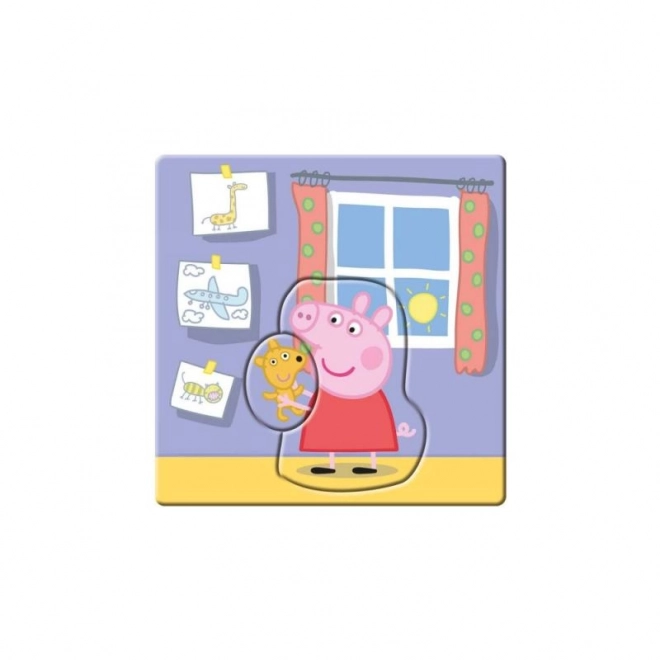 Dino bébi puzzle peppa malac és családja 3 az 1-ben