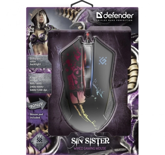 Gaming egér Sin'Sister GM-933 optikai 7200dpi